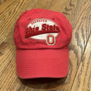 Vintage Nike Team Ohio State Buckeyes Men's Hat Cap Adjustable Spell Out 90s Red